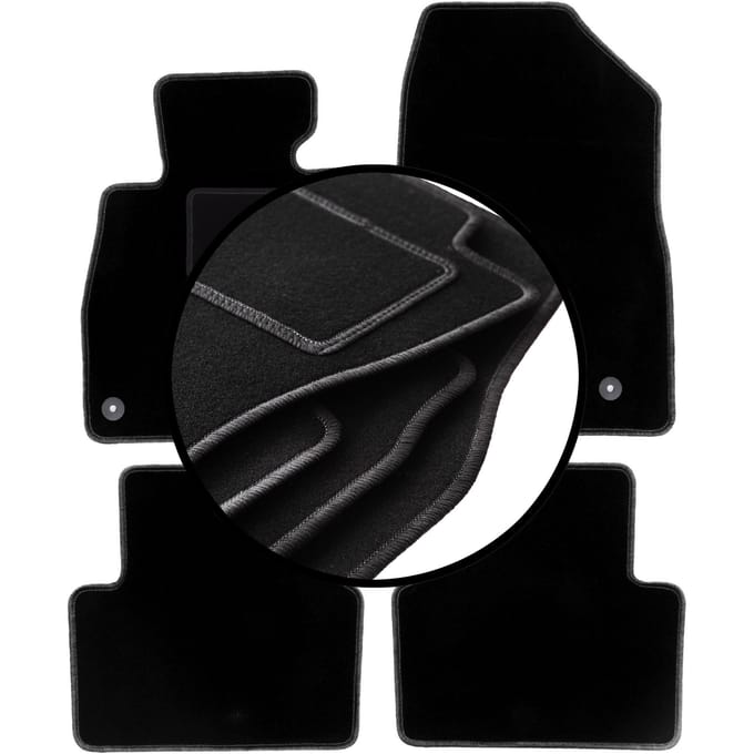 Complete set veloursmatten voor: Mazda 3 III (BM) hatchback, sedan (2013-)