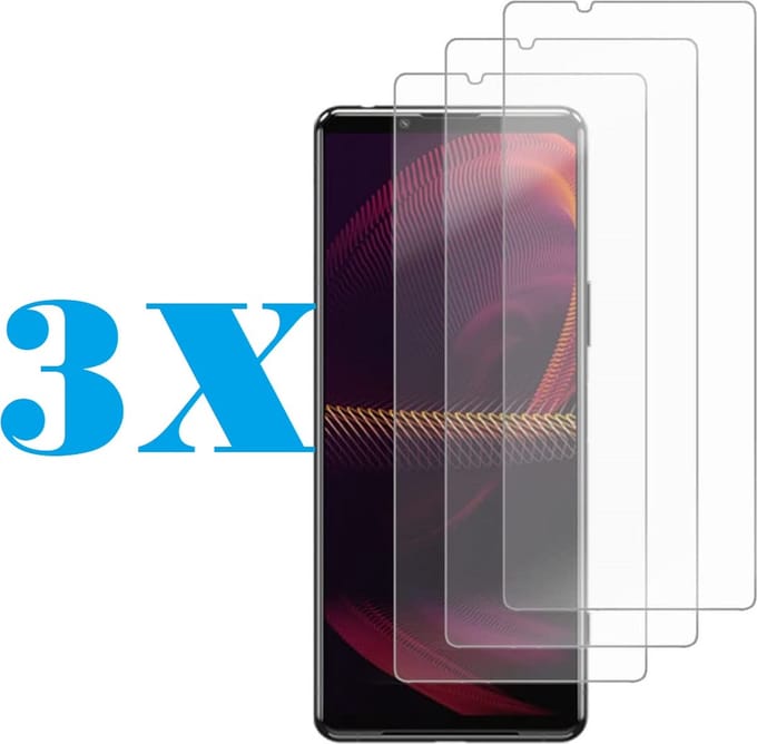 Screenprotector Glas - Tempered Glass Screen Protector Geschikt voor: Sony Xperia 5 III - - 3x