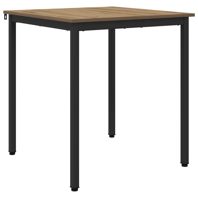 vidaXL - Eettafels - 70 - x - 70 - x - 75 - cm - Bewerkt - hout - Artisanaal - eiken