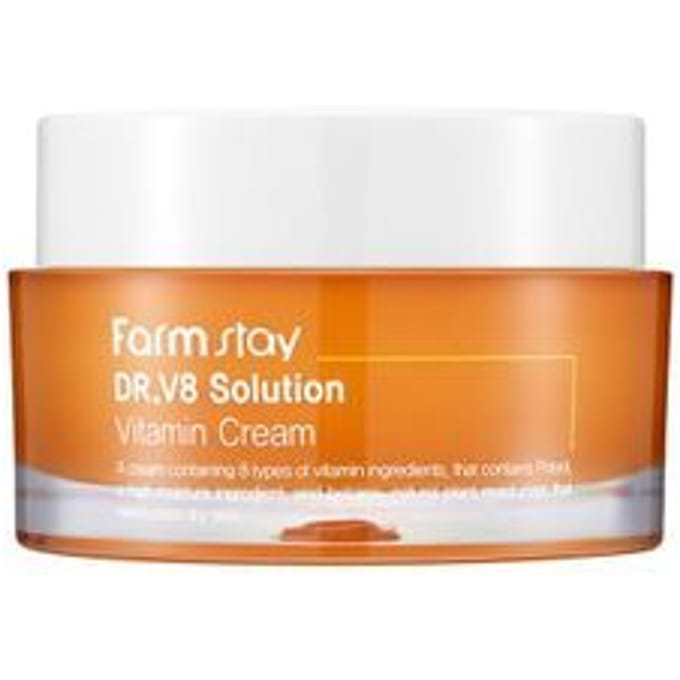 Farm Stay DR.V8 Solution Vitamin Cream 50ml +RANDOM GIFT orange