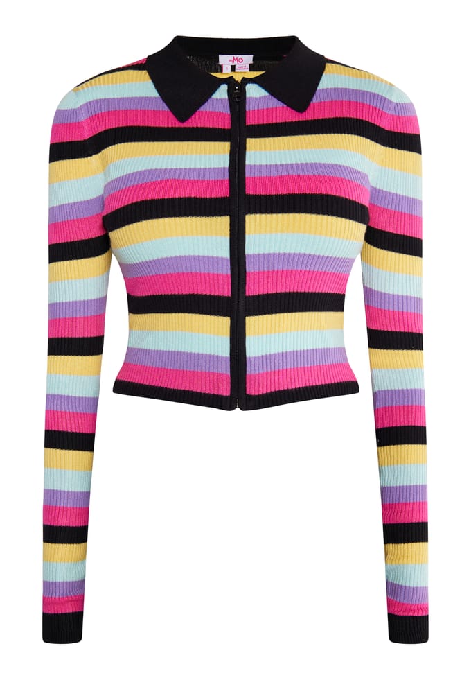 Mymo Kort vest Dames Zwart Veelkleurig