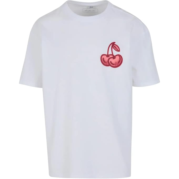Mister Tee - Cherry Good Oversize Heren Tshirt - XS - Wit
