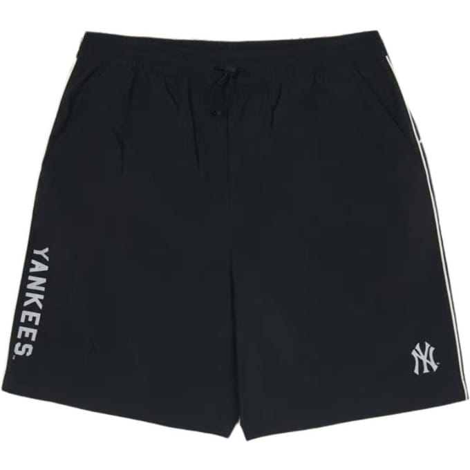MLB New York Yankees Short Décontracté Rayé Cinq Points Lettre Homme Short Noir 3ASMV0153-50BKS XL