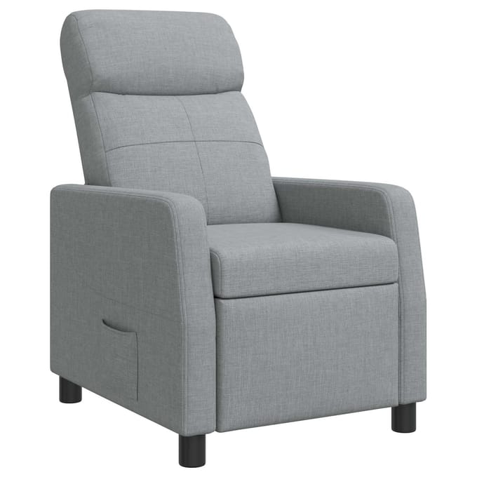 vidaXL - Recliner - Lichtgrijs - Stof