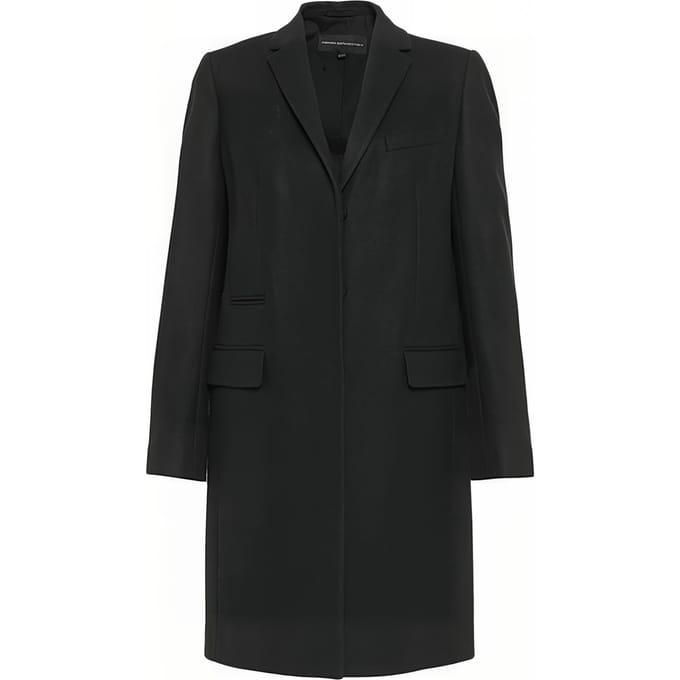 French Connection Ft Platfm Felt Smart Coat Black Maat: 8 | Single-Breasted Mantels Outlet | Dames | Zwart