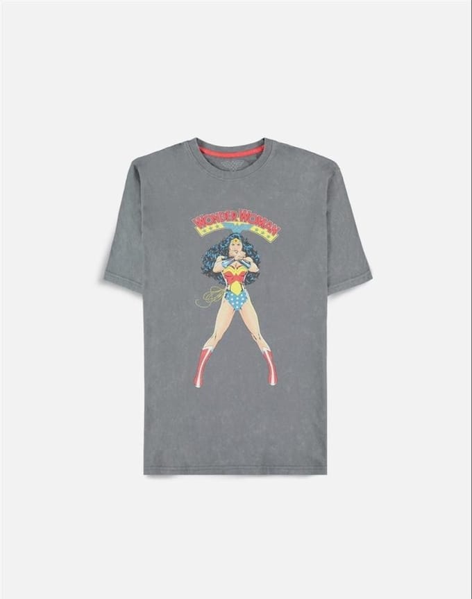 DC Comics Wonder Woman Dames T-shirt - M - Grijs