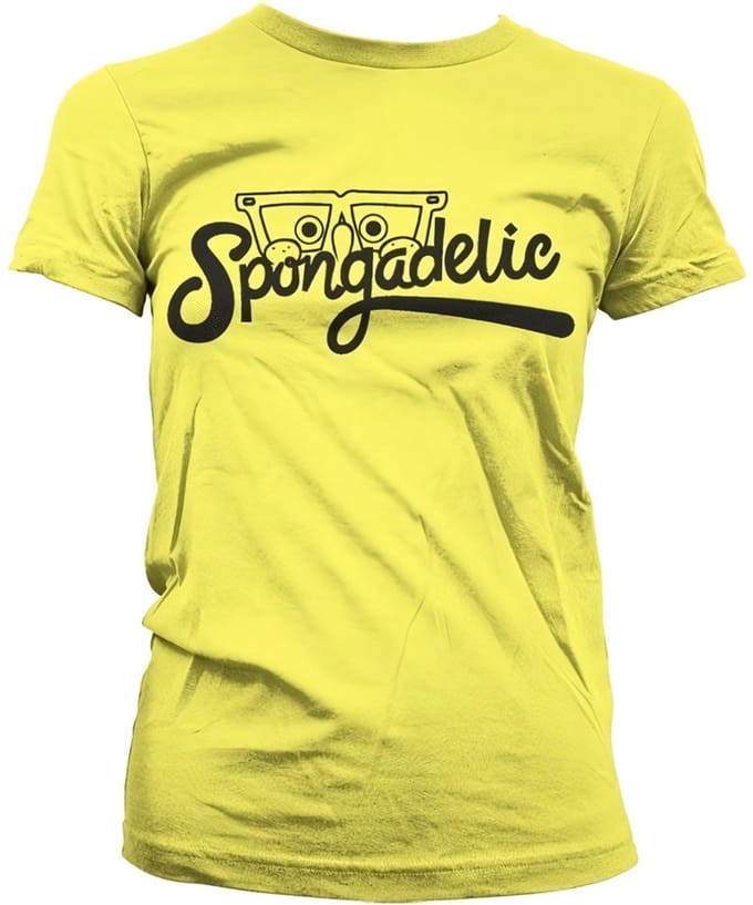 SpongeBob SquarePants Dames Tshirt -M- Spongadelic Geel