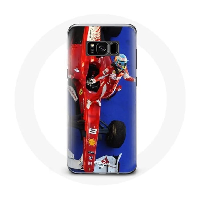 Coque - Formule 1 - Galaxy S8 - Rouge - Fernando Alonso - Rigide rouge