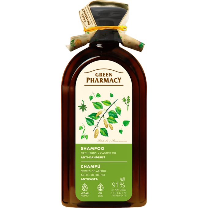 Green Pharmacy Shampoo Anti-dandruff Birch Buds &amp; Castor Oil 350 ml