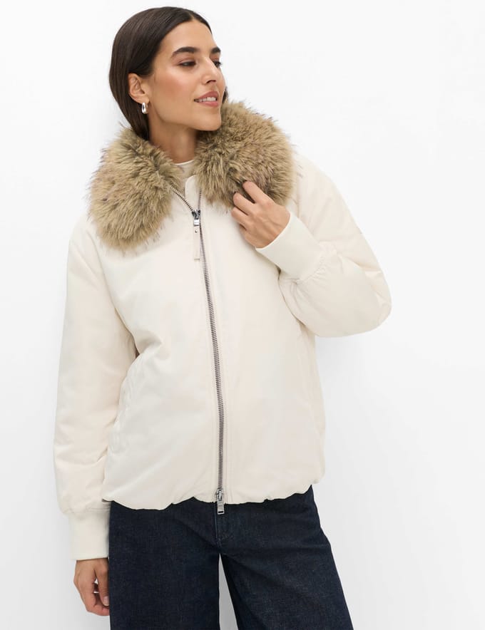 Brax Dames Blouson  Style INES soft ecru, crèmewit, maat 38