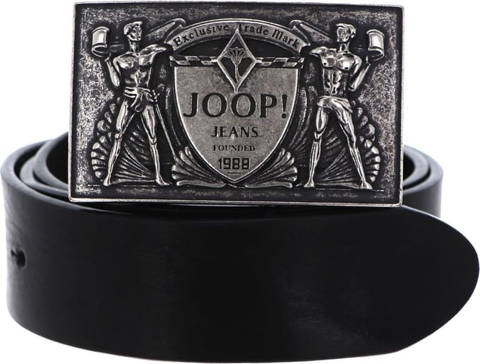 JOOP! Leren Riem Buckle Jeans Belt 4,0 CM W100 Black Zwart