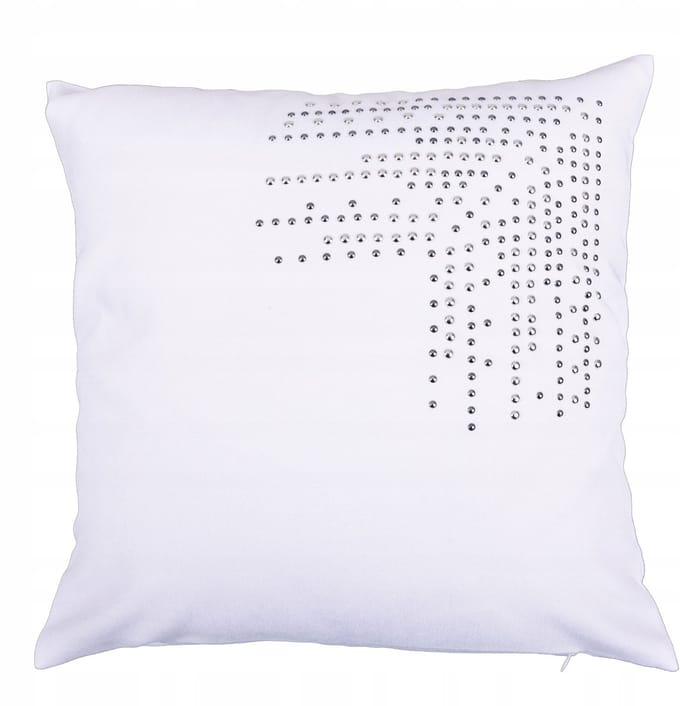 PANAMA DECOR Decoratieve Kussenhoes Wit 45x45 cm met Strass