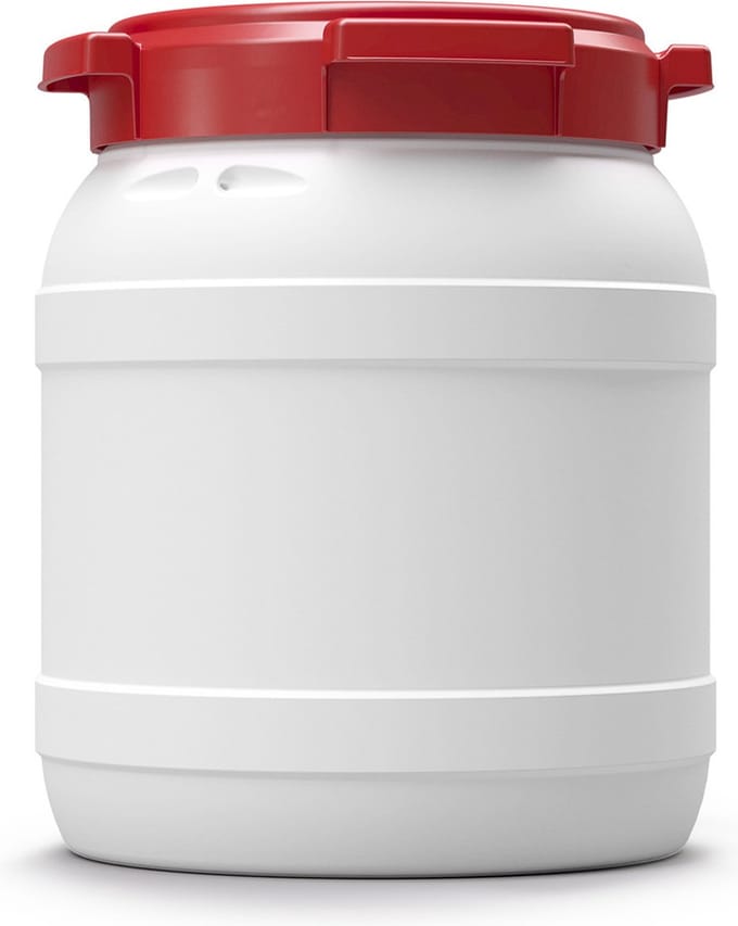 Curtec Waterkluis 15,4 liter - water- en luchtdicht - wit/rood