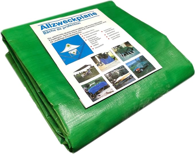 Weefselzeil - Afdekzeil Bootzeil - Universeel Afdekken - Waterdicht UV-bestendig - 6m x 10m - Groen