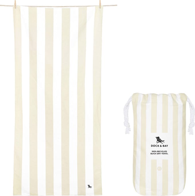 Dock & Bay Cabana - Strandlaken - Extra Large - ( 200x90cm ) - Bora Bora Beige