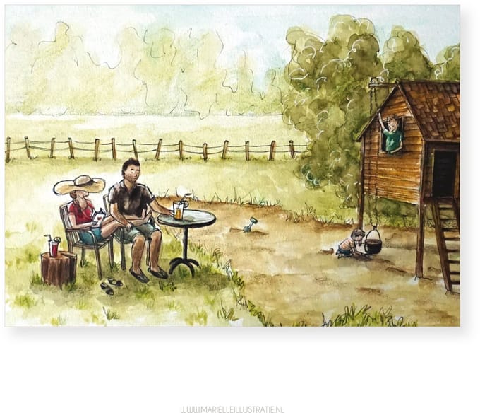 In de natuur,10x15cm