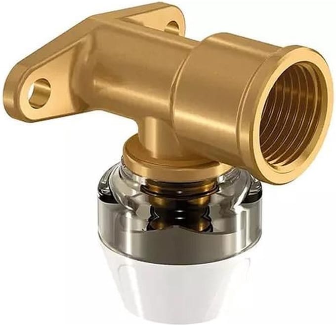 Uponor Smart Aqua RTM Muurplaat met Flens - 16 mm x 1/2" Binnendraad - Steckfitting - Model 1048596