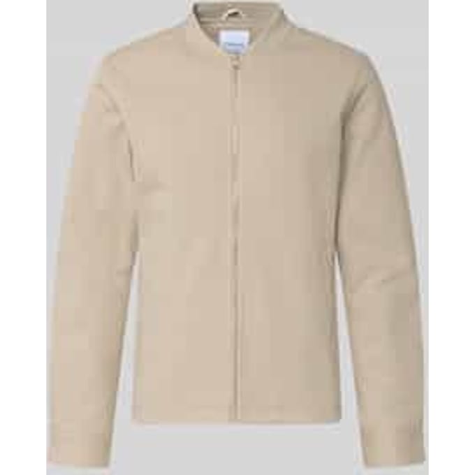 Slim fit sweatjack met opstaande kraag