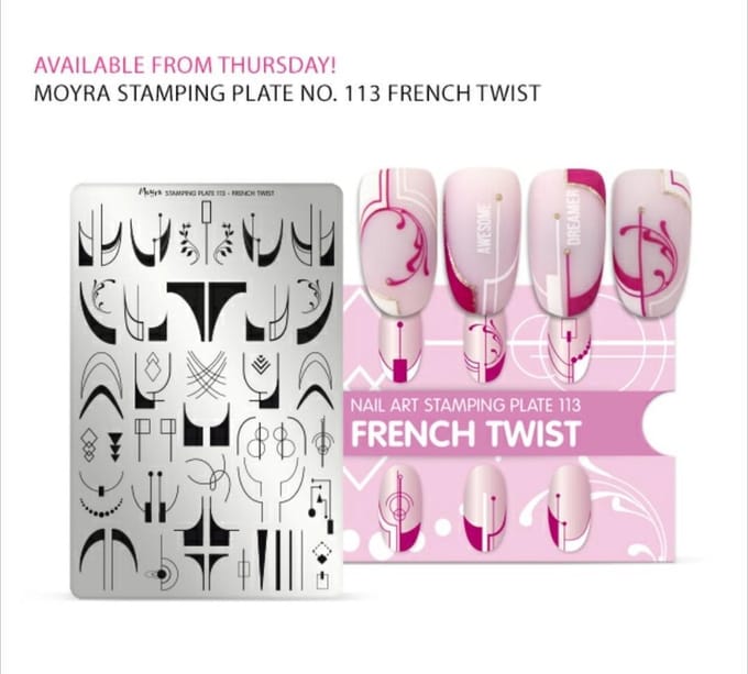 Moyra Stamping plate 113 French Twist