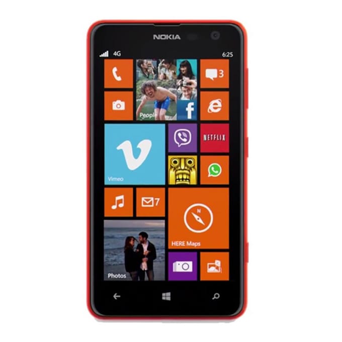Gereviseerde Nokia Lumia 625 Microsoft Windows Mobiele Telefoon met 1 SIM Simple set
