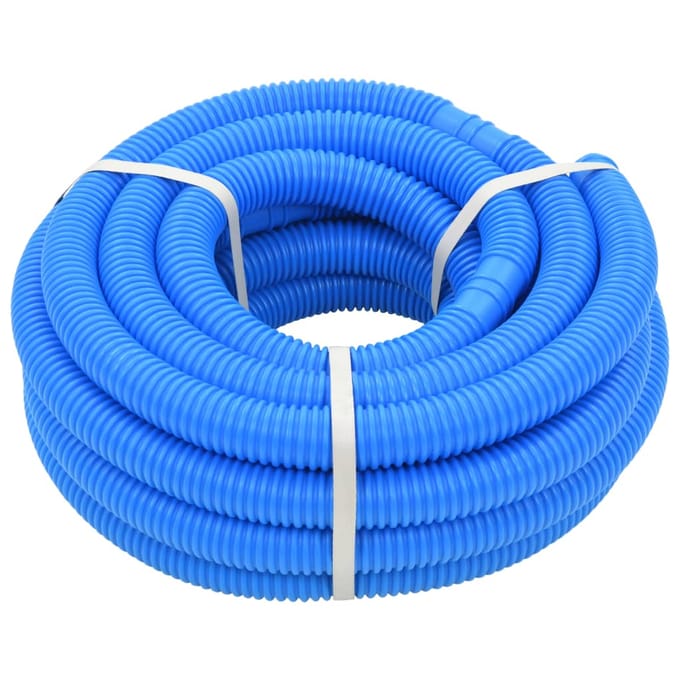 vidaXL - Zwembadslang - met - klemmen - 38 - mm - 12 - m - blauw