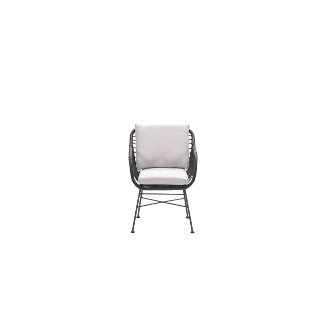 Garden Impressions Margriet dining fauteuil- carbon black -desert sand