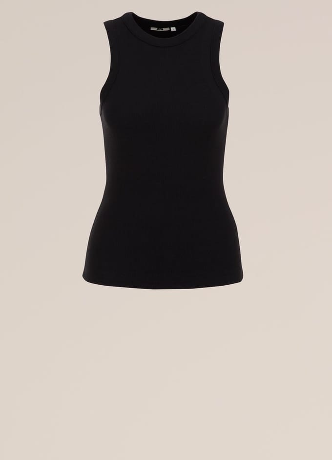 WE Fashion Dames singlet van ribstof