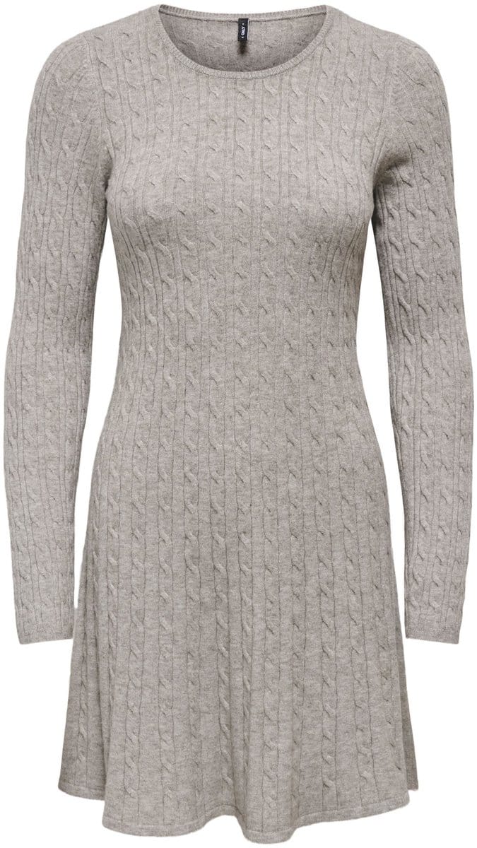 ONLY - ONLIBI LS O-NECK CABLE DRESS CC KNT - Dames - Mini jurken