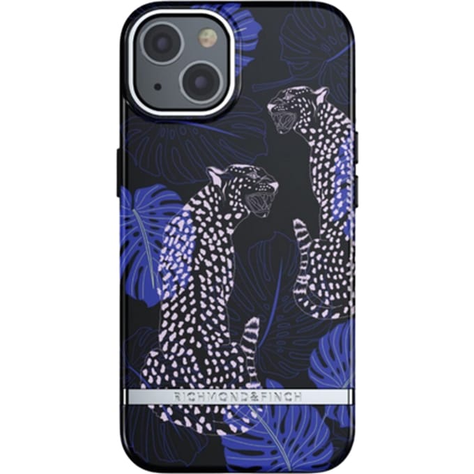Richmond & Finch Blauw Cheetah iPhone 13 Cover