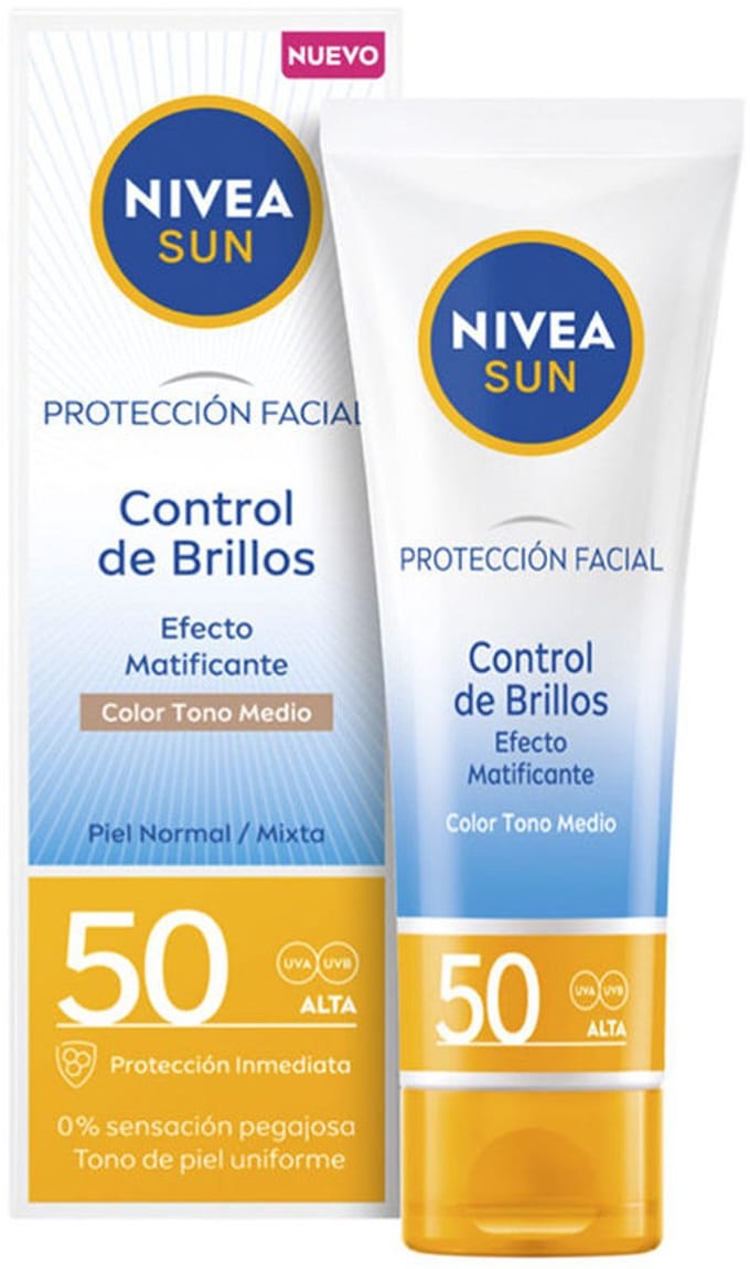 Zonbescherming Glans Middelmatige Matterende Gezichtscreme Spf50 40 ml