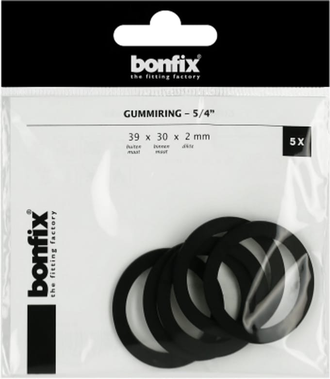 BONFIX Gummiring 5/4" (39 x 30 x 2 mm) 5 stuks