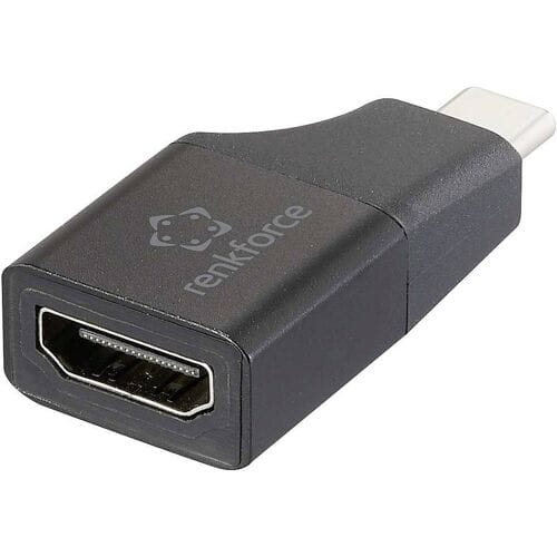 Renkforce RF-6418168 USB-C / HDMI Adapter [1x USB-C stekker - 1x HDMI-bus] Zwart