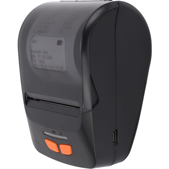 Imprimante thermique Bluetooth avec papier pour étiquettes, imprimante portable de codes-barres POS, impression noir et blanc black