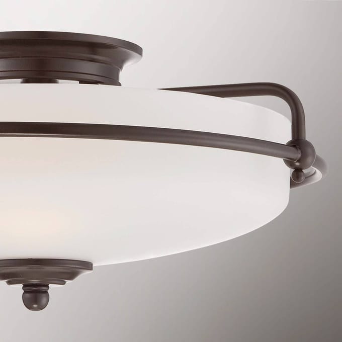 Quoizel LED Plafondlamp Griffin | 3X E27 Max 60W | Dimbaar | Palladian Bronze