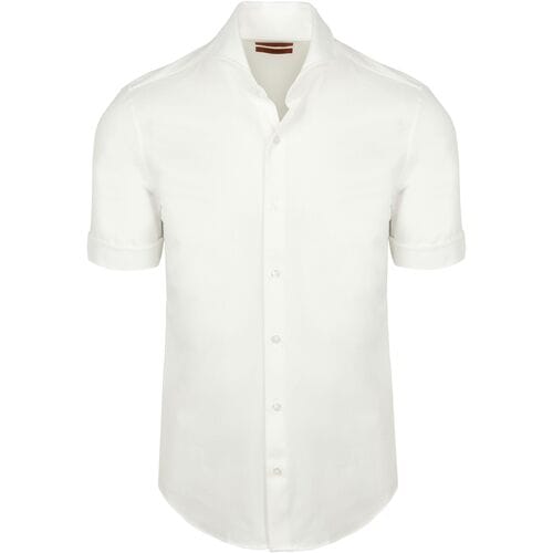 Suitable Shortsleeve Sorona Overhemd Erik Wit - Maat 38 - Heren - Overhemden Formeel