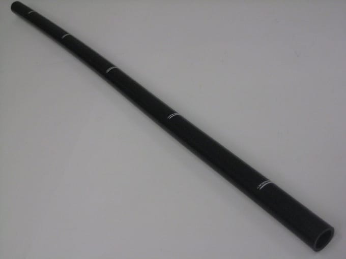 Rechte buis 1M silicone - Zwart, 63mm