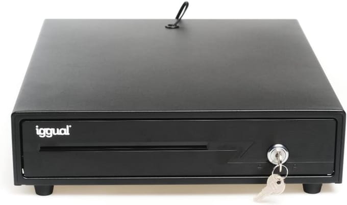 Kassa lade zwart IRON-10 met 3-voudig sluitsysteem