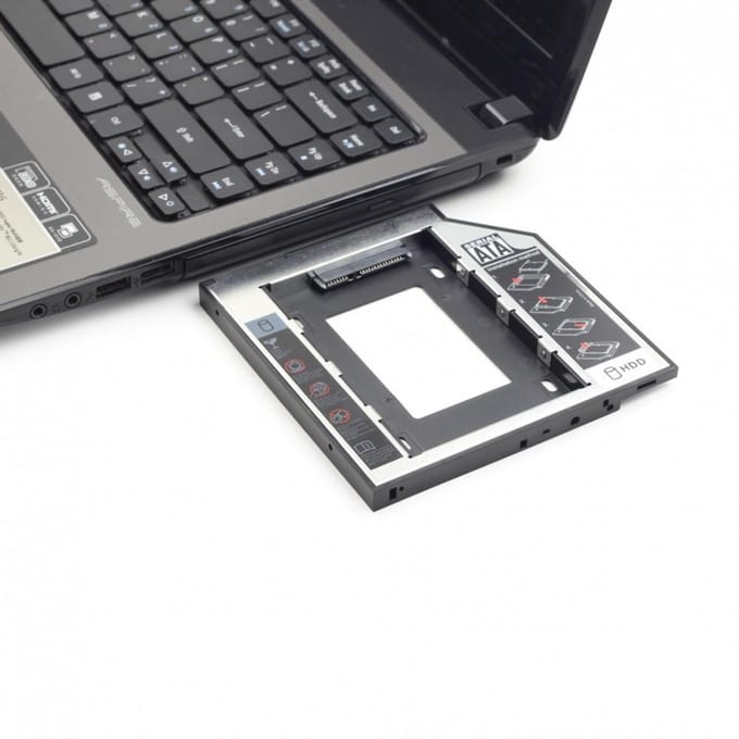 Support de montage pour disque dur 5,25''/2,5'' Slim grise
