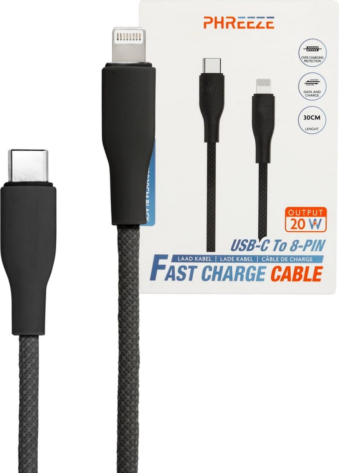 Opladerkabel geschikt voor iPhone 14 / 13 / 12 / 11 - Lightning naar usb-C kabel - Oplaadkabel - Datakabel - Snellaadkabel