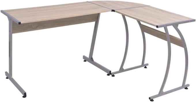 yorten Hoekbureau L-vormig computerbureau bureau bureau bureau 152 x 117 x 74 cm (L x B x H) eiken