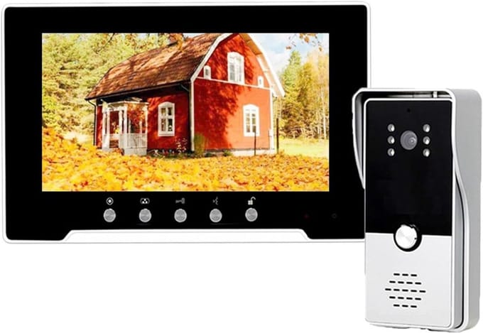 Video Intercom Systeem - Deurbel Camera - Toegangscontrole Huis - Wifi Mobiele App - 7 Inch Scherm