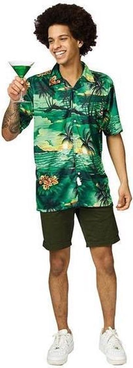 Hawaii blouse groen - Maat 54