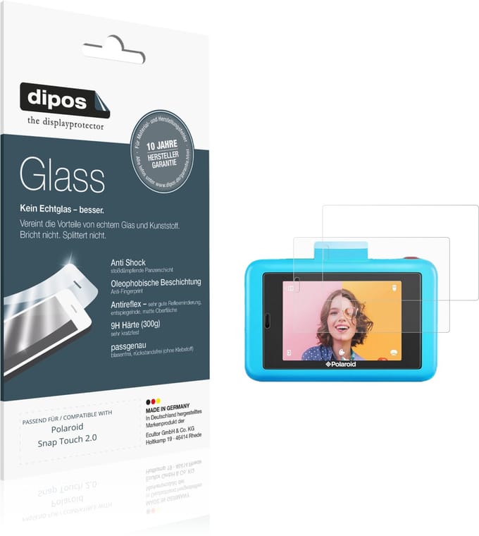 dipos – 2x Matte Pantserfolie geschikt voor Polaroid Snap Touch 2.0 | 9H Screenprotector
