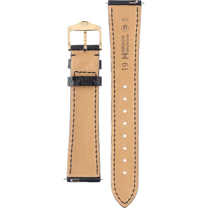 Hirsch 18920850-1-19 Genuine Croco Horlogeband