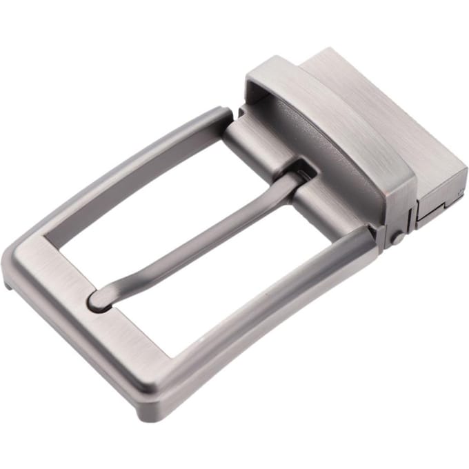 Heren riemgesp Single Prong rechthoekige pin omkeerbaar parelgrijs as described gray