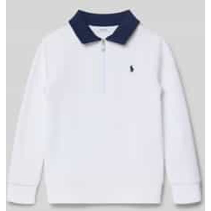 sweatshirt met ritssluiting en Labelstitching