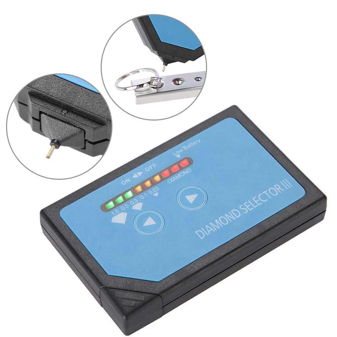 Praktisch Draagbaar Sieraden Testgereedschap Diamantselector III Met LED-indicator black