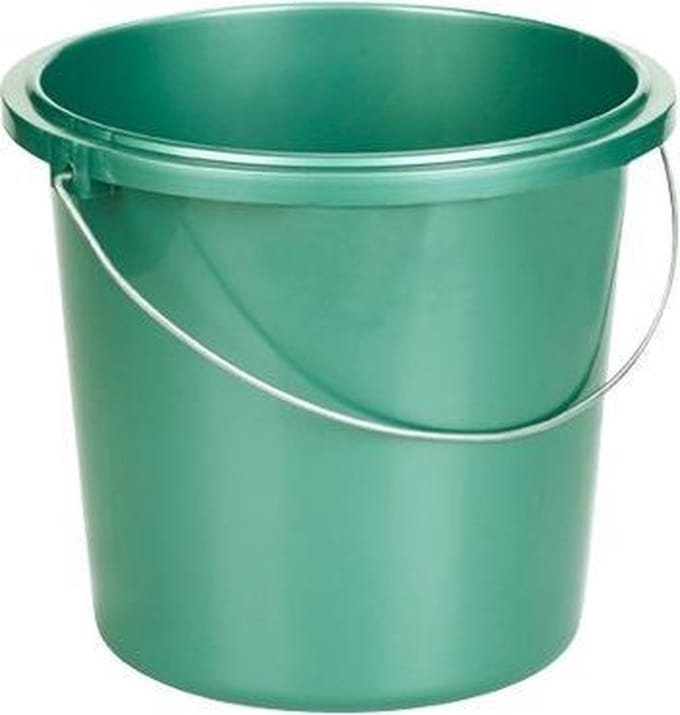 Allibert Basic Emmer Groen 13L - metalen beugel