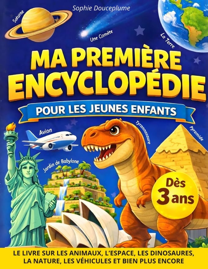 Kinder Encyclopedie - Eerste Boek - Ontdekken Wereld - Grote Illustraties - 21.59 x 27.94 cm