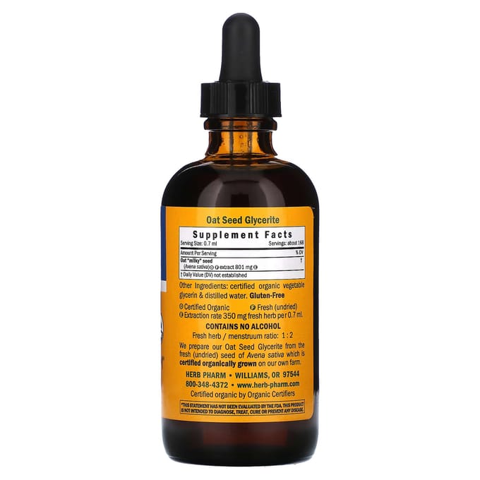 Haverzaden, Alcoholvrij, 120 ml (4 fl oz) (801 mg per portie)